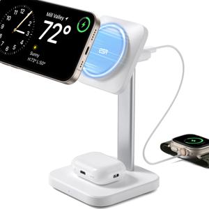 2-in-1 Watch Wireless Charging Set (HaloLock) White