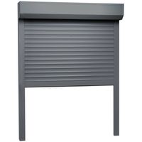 The Living Store Rolluik Aluminium - Antraciet - 120 x 150 cm - Windstabiliteit - Isolatie - Slijtvast