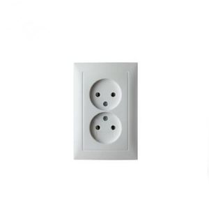 Berker S1 wandcontactdoos zonder randaarde 2-voudig polarwit mat 47951909