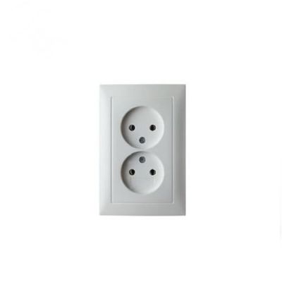 Berker S1 wandcontactdoos zonder randaarde 2-voudig polarwit mat 47951909