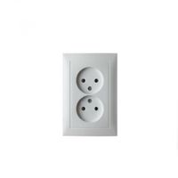 Berker S1 wandcontactdoos zonder randaarde 2-voudig polarwit mat 47951909