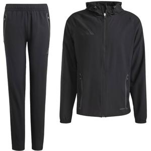 adidas Tiro 25 Vis Tech Competition Hooded Trainingspak Full-Zip Kids Zwart Donkergrijs