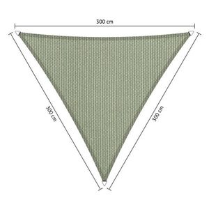 Shadow Comfort driehoek 3x3x3m Green met Bevestigingsset