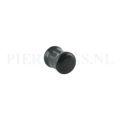 Plug glas zwart 8 mm 8 mm