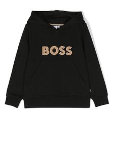 BOSS Kidswear hoodie à logo appliqué - Noir