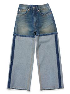 MM6 Maison Margiela Kids jean ample à design structuré - Bleu