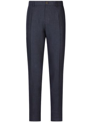 Dolce & Gabbana pantalon de costume en lin - Noir