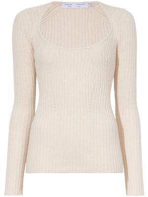 Proenza Schouler White Label pull en maille nervurée - Rose