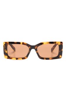 Stella McCartney Eyewear tortoiseshell-effect rectangle-frame sunglasses - Marron