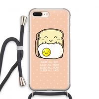 Sleep All Day: iPhone 8 Plus Transparant Hoesje met koord