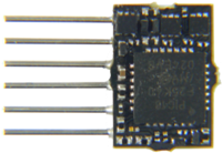 zimo MX616N loc decoder 8x8x2.4mm met NEM-651 aansluiting voor DCC, MM en DC
