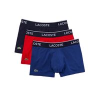 Lacoste Lacoste Classic Boxershorts Heren Navy/Blauw/Rood Trunks 3-Pack