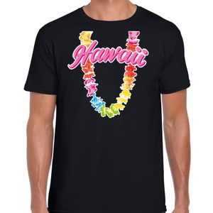 Hawaii slinger t-shirt zwart voor heren