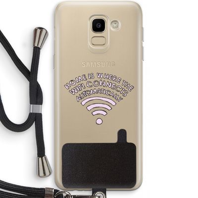 Home Is Where The Wifi Is: Samsung Galaxy J6 (2018) Transparant Hoesje met koord