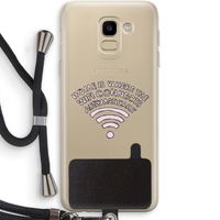 Home Is Where The Wifi Is: Samsung Galaxy J6 (2018) Transparant Hoesje met koord