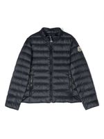 Moncler Enfant doudoune zippée à patch logo - Bleu - thumbnail