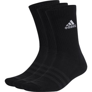 adidas Cushioned 3-Pack Crew Sokken - Handbalkleding - Handbalsokken - zwart - maat 43-45