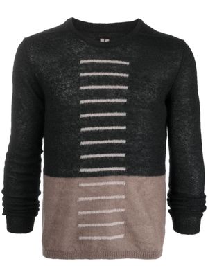 Rick Owens pull Judd à motif colour block - Noir