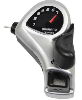 Versteller rechts 7 speed Shimano ST-TX50 - zwart/zilver Versteller rechts 7 speed Shimano ST-TX50 - zwart/zilver