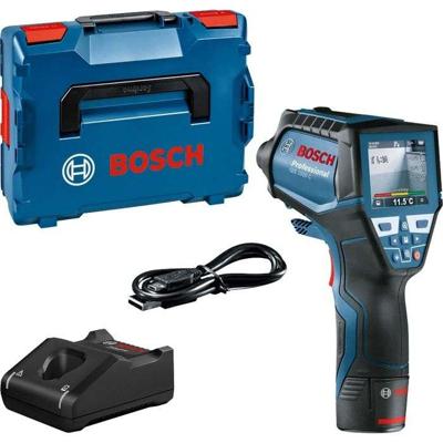 Bosch Professional GIS 1000 C hittemelder met 12V 2.0Ah accu, Quickstart kaart, USB kabel, in L-Boxx - 0601083301