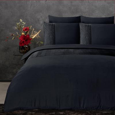Sleeptime Velvet Crossline Zwart 240 x 200/220 cm