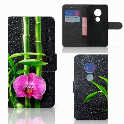 Motorola Moto G7 Play Hoesje Orchidee | Portemonnee hoesje