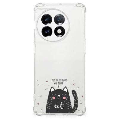 OnePlus 11 Stevig | Bumper Hoesje | Cat Good Day OnePlus 11 Stevig | Bumper Hoesje | Cat Good Day