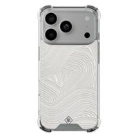 iPhone 17 Pro shockproof hoesje - Abstract beige waves