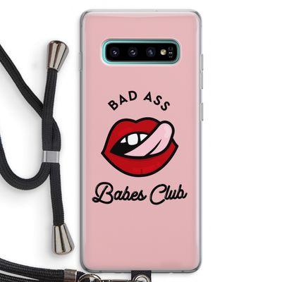 Badass Babes Club: Samsung Galaxy S10 Plus Transparant Hoesje met koord