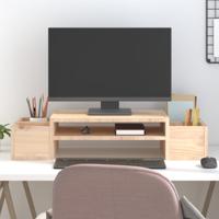 Monitorstandaard 70x27,5x15 cm massief grenenhout