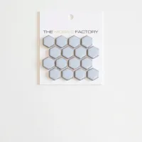 The Mosaic Factory Barcelona Mozaiek Tegel Hexagon - Zacht Blauw met rand Porselein Geglazuurd 260x300 mm