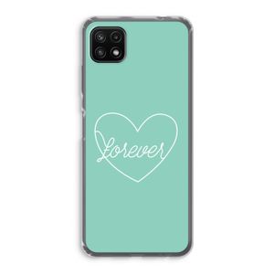 Forever heart pastel: Samsung Galaxy A22 5G Transparant Hoesje