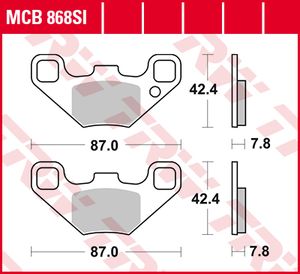 TRW Remblokken, en remschoenen voor de moto, MCB868SI Sinter offroad