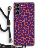 Purple Giraffe: Samsung Galaxy S21 Transparant Hoesje met koord
