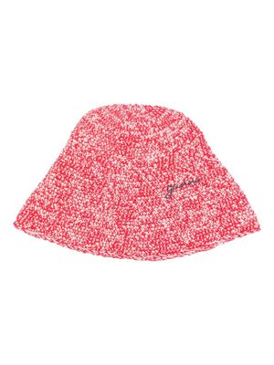 GANNI bob à logo brodé - Blanc