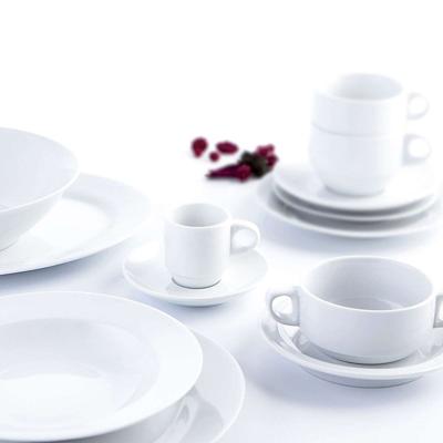 Set van koffiekopjes Quid Basic Wit Keramisch 80 ml (12 Stuks)