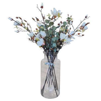 stijlvolle bloemenvaas - glas - transparant - 55 x 21 cm - modern
