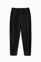 Hybride slouchy broek - BLACK - S - thumbnail