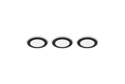 Trio Zwarte inbouwspotsArgus set van 3 - 653610332