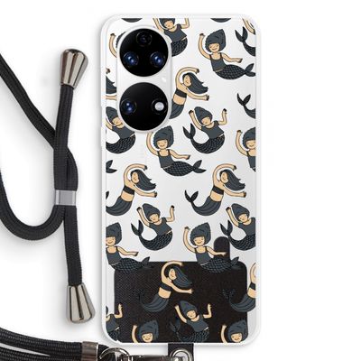 Zeemeermin: Huawei P50 Transparant Hoesje met koord