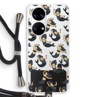 Zeemeermin: Huawei P50 Transparant Hoesje met koord