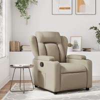 Fauteuil verstelbaar kunstleer cappuccinokleurig