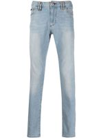 Philipp Plein jean slim à plaque logo - Bleu - thumbnail