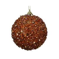 Kerstbal foam d10cm bruin/kleur(en)