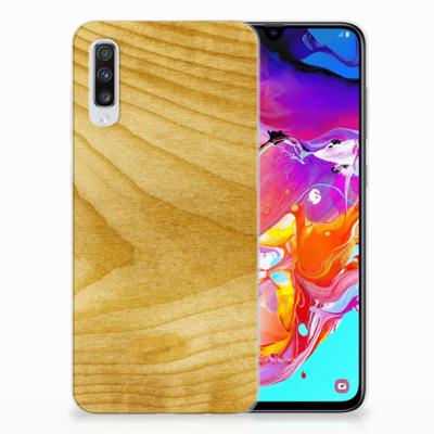 Samsung Galaxy A70 | Bumper Hoesje | Licht Hout