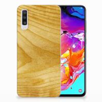 Samsung Galaxy A70 | Bumper Hoesje | Licht Hout