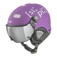 CP Carachillo XS skihelm paars satijn - helm met spiegel vizier (☁/☀) CP Carachillo XS skihelm paars satijn - helm met spiegel vizier (☁/☀)
