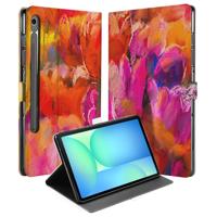 Samsung Galaxy Tab S10 FE | Tab S9 FE | Book Case | Hoesje met Standaard Tulips