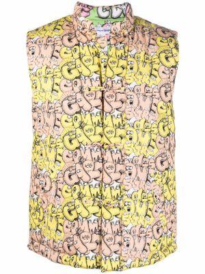 Comme Des Garçons Shirt x Kaws gilet à logo imprimé - Jaune