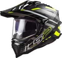 LS2 endurohelm "mx701 explorer carbon edge" helmet mx701 exp.car. edge xl bl./yel./titanium